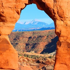 Wall Mural - Delicate Arch - American landscape in Utah. Filtered colors style.