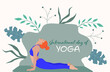 Couple yoga. Beautiful yoga poses. Mental and body health. International day of yoga. Just breathe.