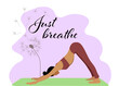 Couple yoga. Beautiful yoga poses. Mental and body health. International day of yoga. Just breathe.