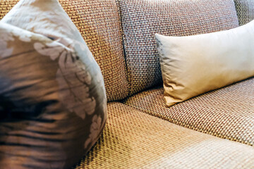 Wall Mural - detail image of cushion on sofa, luxury living room