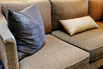 Wall Mural - detail image of cushion on sofa, luxury living room