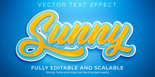 Sunny Cartoon Text Effect, Editable Summer And Beach Text Style
