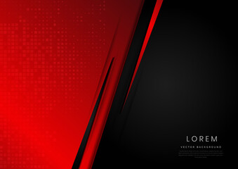 Template corporate banner concept red and black contrast background.
