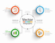 © andreyorb - Vector  infographic template with 4 options,  steps, process chart.  Infographics design vector can be used for workflow layout, diagram, annual report, web design