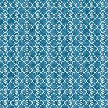 Illustration Blue Dollar Signs Material Pattern Background That Is Seamless