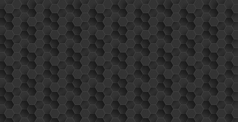  Mosaic hexagonal pattern makes black geometric texture. Abstract simple background.