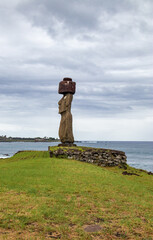 Poster - Moaï Ahu Ko Te Riku à Hanga Roa, île de Pâques