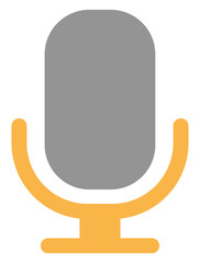 Wall Mural - Retro microphone, illustration, vector on white background.