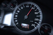 © Denis Rozhnovsky - The speedometer of a modern car shows a high driving speed. Added motion blur.