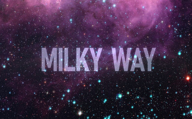 Wall Mural - milky way abstract milky way galaxy background wallpaper, artist art, view from observatory. element