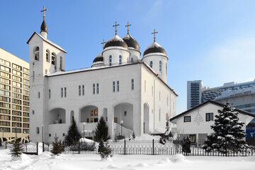 Wall Mural - Saint Sergius of Radonezh cathedral at Khodynka Field. Moscow, Russia