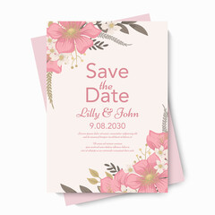 Floral border background - pink flower border