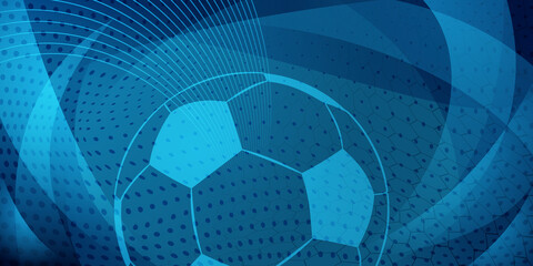 Wall Mural - Football or soccer background with big ball in gray colors