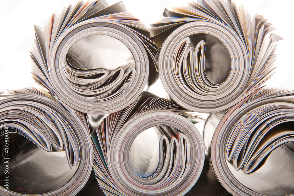 Magazine Roled rolled magazines Stock Photo | Adobe Stock