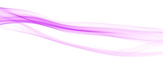swirling motion of purple smoke or fog group, abstract line isolated on white background