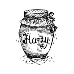 Wall Mural - Honey Jar Illustration