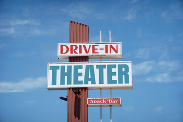 Retro drive-in theater sign