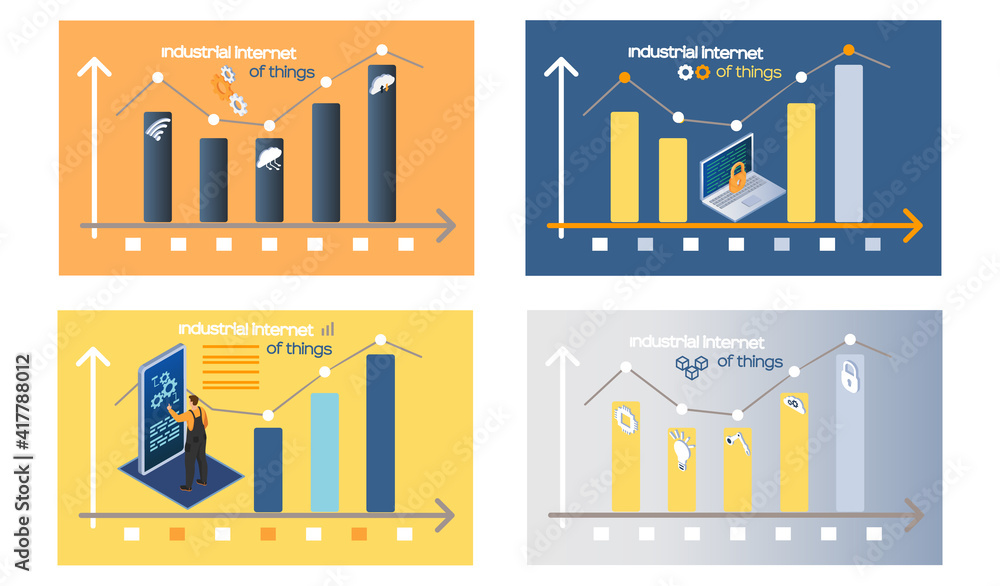 Smart analytics industrial internet things. Diagrams consisting ...