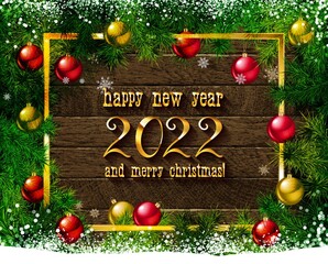 Canvas Print - Happy New Year 2022