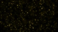 Bokeh Yellow Black In Abstract Style Light Flare Star Gold Dust Able To Loop Seamless 4k