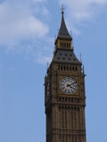 Fototapeta Big Ben - London, United Kingdom - March 25 2005: Westminster palace with the tower bell called Big Ben, in a sunny day.