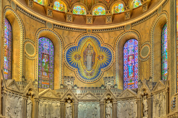 szeged, interior of the cathedral, hdr image