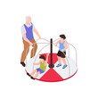 © Macrovector - Kids Grandfather Carousel Composition