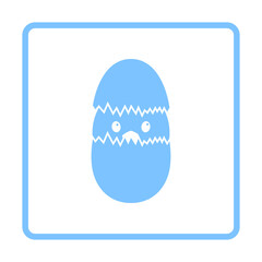 Canvas Print - Easter Chicken In Egg Icon