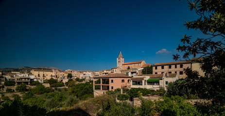 Wall Mural - panorama of Campanet, village in majorca, balearics,spain