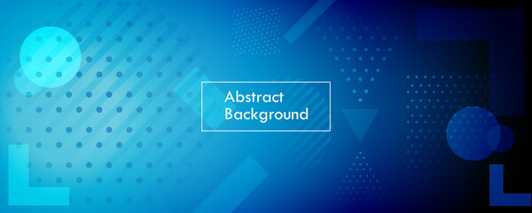 Wall Mural - dark with soft gradient blue abstract banner background