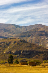 Wall Mural - landscape with mountains