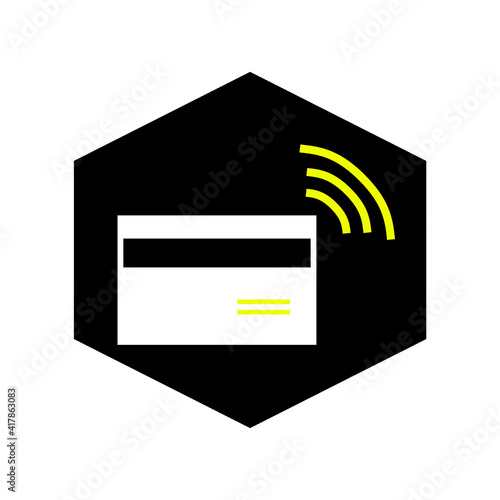 Sechseck mit Kreditkarte Icon © kebox