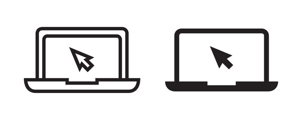 laptop icon set. vector graphic illustration. suitable for website design, logo, app, template, and 
