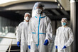 © F8  \ Suport Ukraine - Response medical team in hazmat suits with protective equipment in hospital