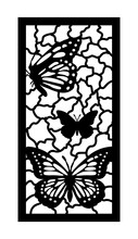 Cnc Pattern With Butterfly. Decorative Panel, Screen,wall. Vector Butterfly Cnc Panel For Laser Cutting. Template For Interior Partition, Room Divider, Privacy Fence