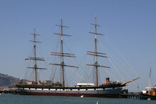 Tall Sailing Balclutha Clipper Ship In California,San Francisco, Famous For Running The Cape Horn Passage In Full Rigging