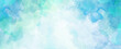 Blue green watercolor background with white cloudy center and abstract watercolor sky border design texture
