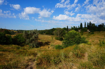 Wall Mural - landscape with sky and clouds