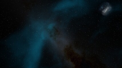 space background with nebula and stars, nebula in deep space, abstract colorful background 3d render