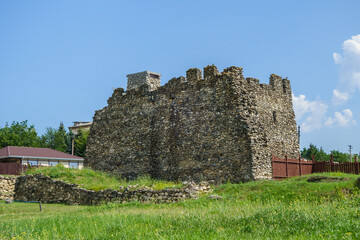 Wall Mural - Stone tower-like building above supposed tomb of Skilurus, ancient Scythian King. Built around II BC. Shot in antique city Neapolis excavated in Simferopol, Crimea