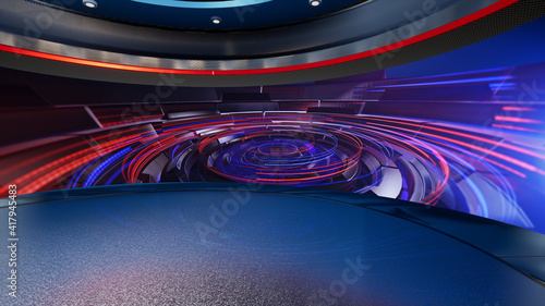 Naklejki Na Sciane News Studio Backdrop For Tv Shows Tv On Wall 3d Virtual News Studio Background 3d Illustration Naklejki Na Sciane News Studio Backdrop For Tv Shows Tv On Wall 3d Virtual News Studio Background 3d Illustration