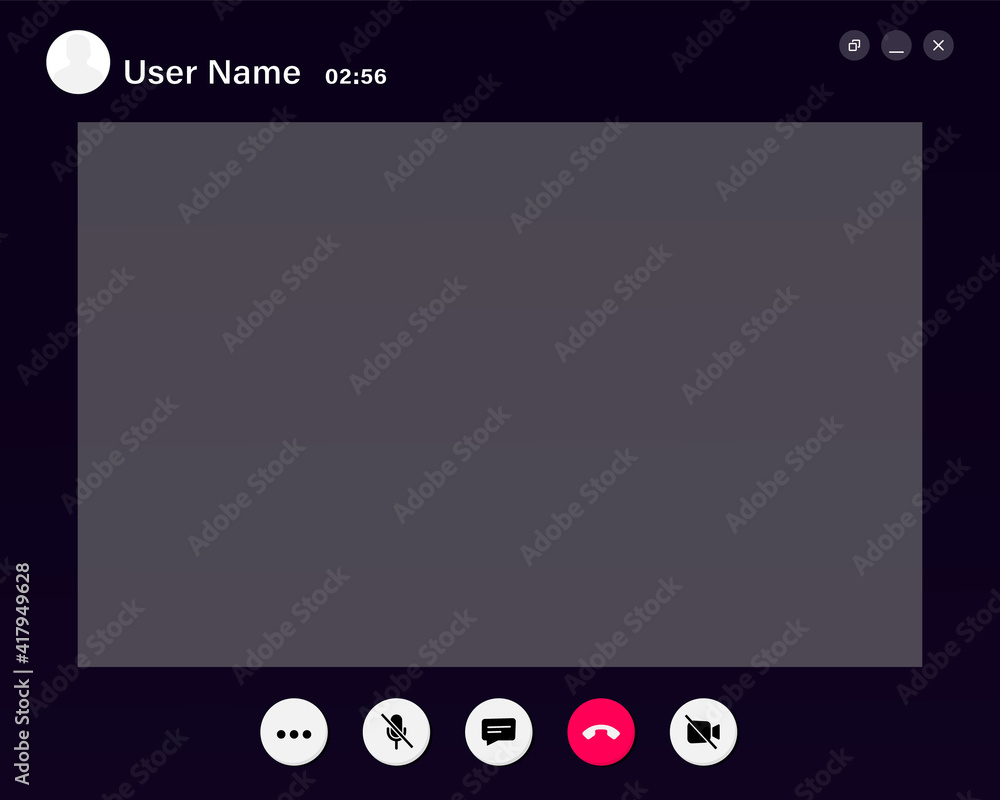 Mockup Videoconferencing and online meeting workspace vector page ...