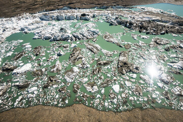 Wall Mural - Iceberg Lagoon Near Mount Logan In Yukon