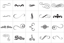 Set Of Calligraphic Elements