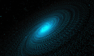 abstract blue space background. galaxy swirl star background