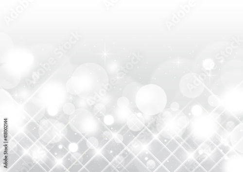 白い背景素材 ボケと星とイルミネーション風のキラキラ Wall Mural Yx2k