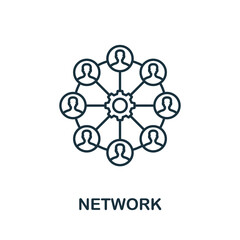 Wall Mural - network vector icon symbol. creative sign from seo and development icons collection. filled flat net