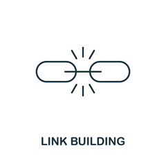 Wall Mural - link building vector icon symbol. creative sign from seo and development icons collection. filled fl
