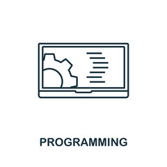Wall Mural - programming vector icon symbol. creative sign from seo and development icons collection. filled flat