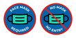 © Icons-Studio - Coronavirus pandemic sign, Face mask required, No mask No entry